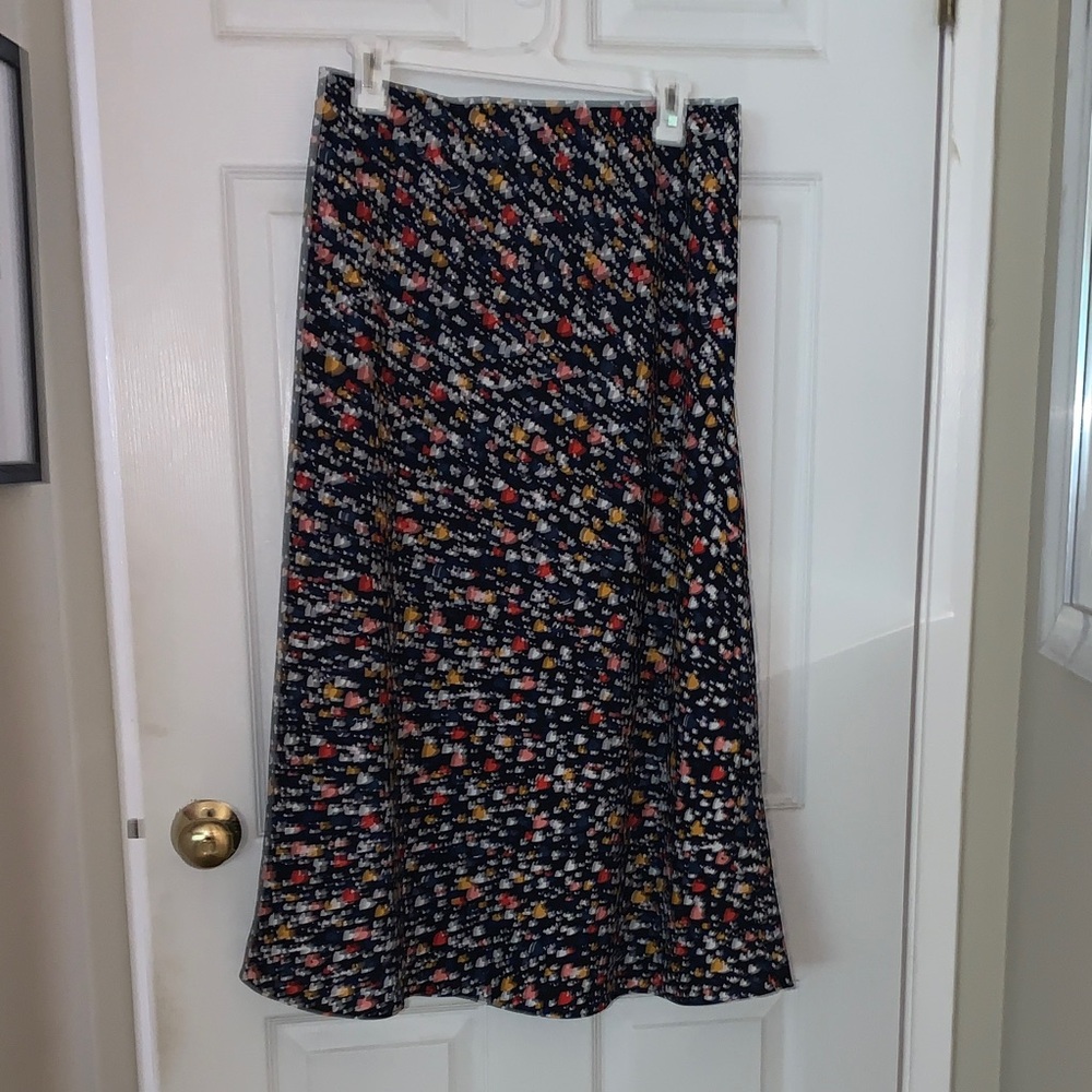 LOFT skirt maxi length in excellent condition colors navy red white yellow pink